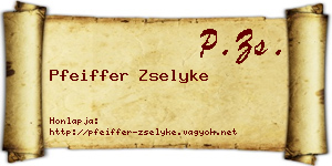Pfeiffer Zselyke névjegykártya